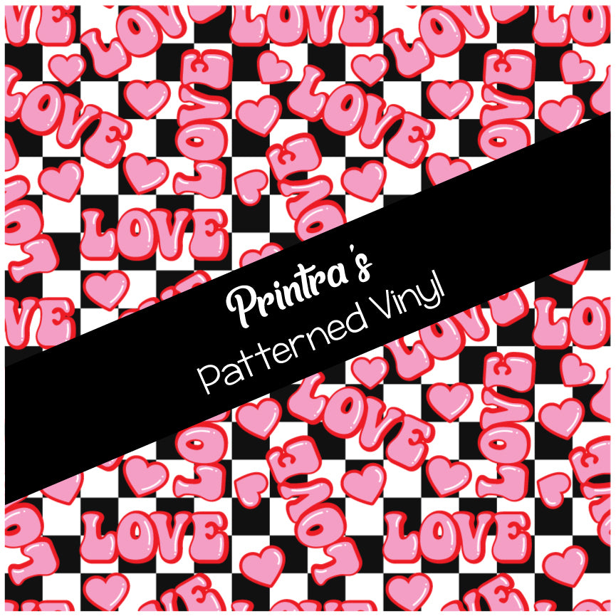 Retro Love Patterned Vinyl