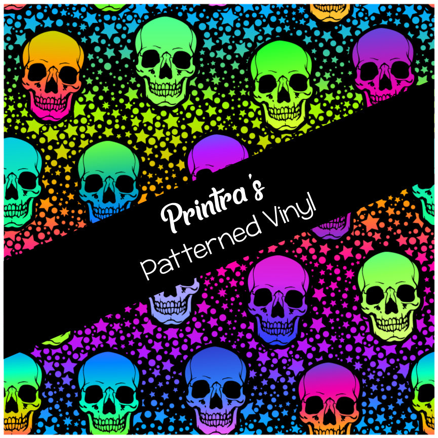 Neon Skulls #01 Patterned Vinyl