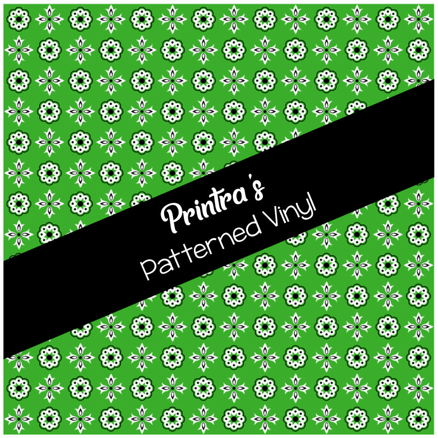 Bandana Green #01 Patterned Vinyl