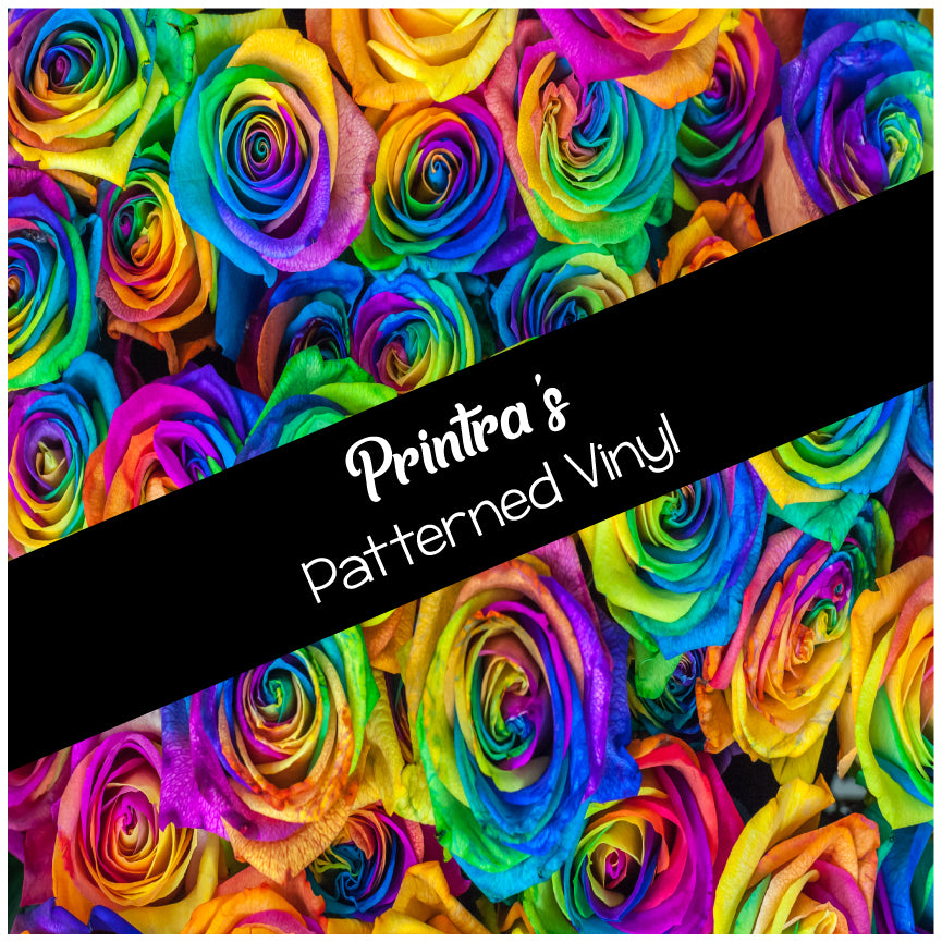 Rainbow Roses Patterned Vinyl