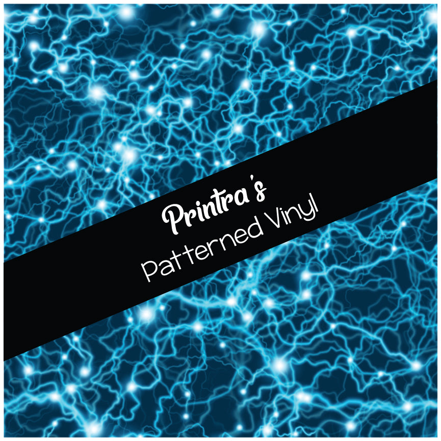 Blue Lightning Patterned Vinyl