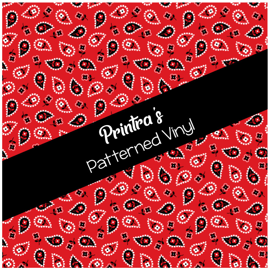 Bandana Red #02 Patterned Vinyl