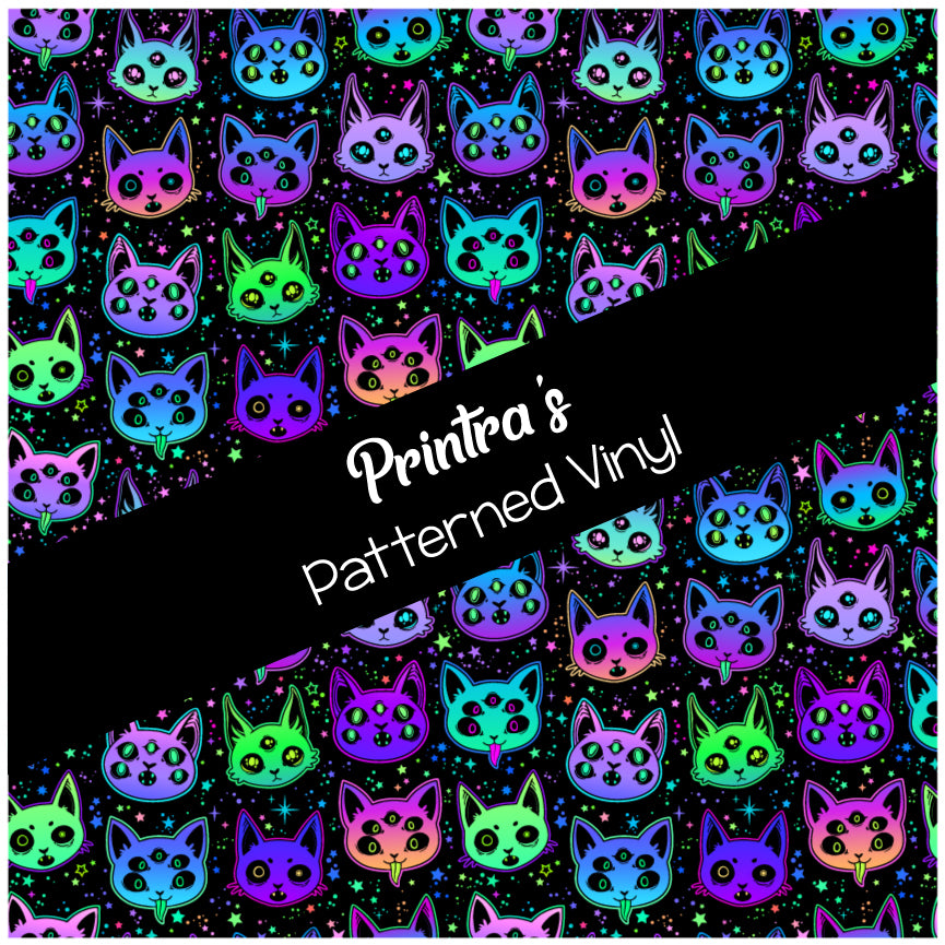 Creepy Cats #02 Patterned Vinyl