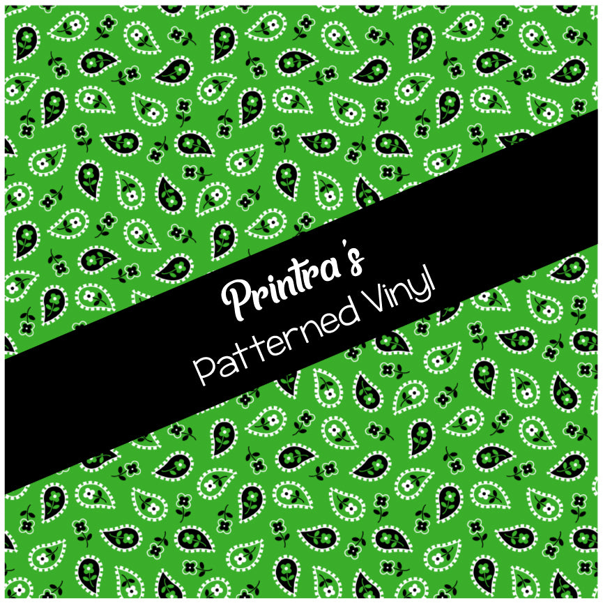 Bandana Green #02 Patterned Vinyl
