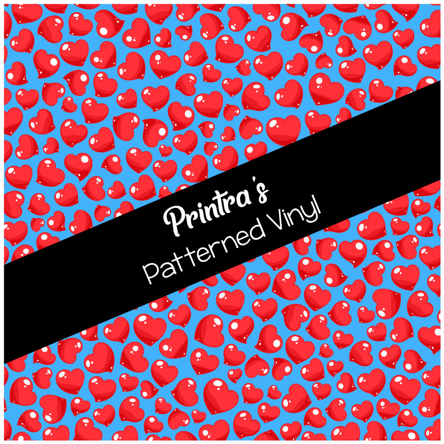 Red Hearts #02 Patterned Vinyl