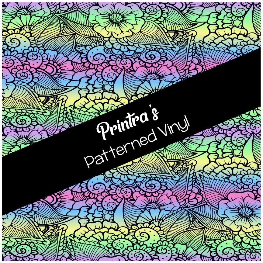 Abstract Floral Art #02 Patterned Vinyl