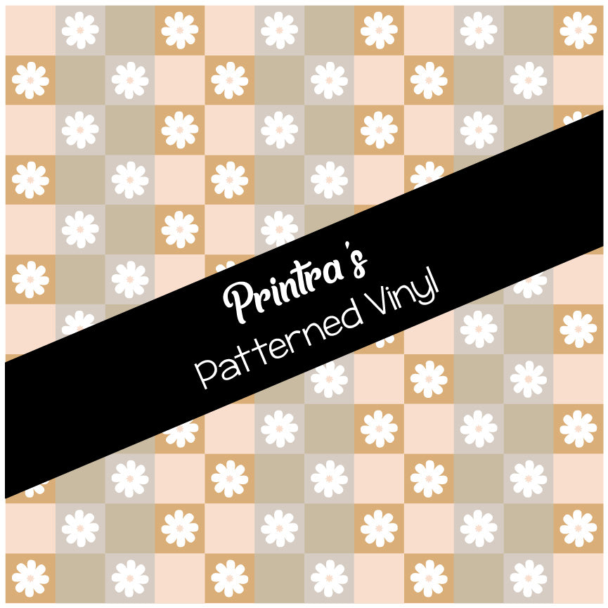 Beige Daisies #02 Patterned Vinyl