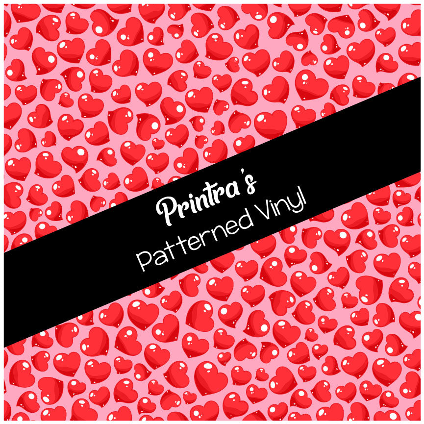 Red Hearts #03 Patterned Vinyl