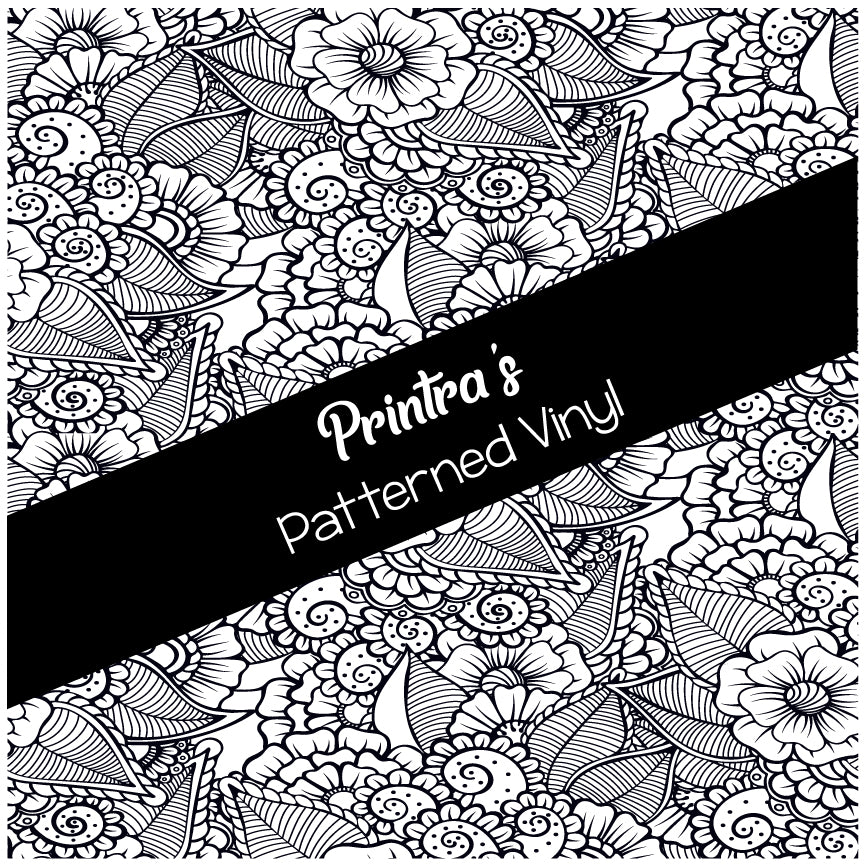 Abstract Floral Art #03 Patterned Vinyl