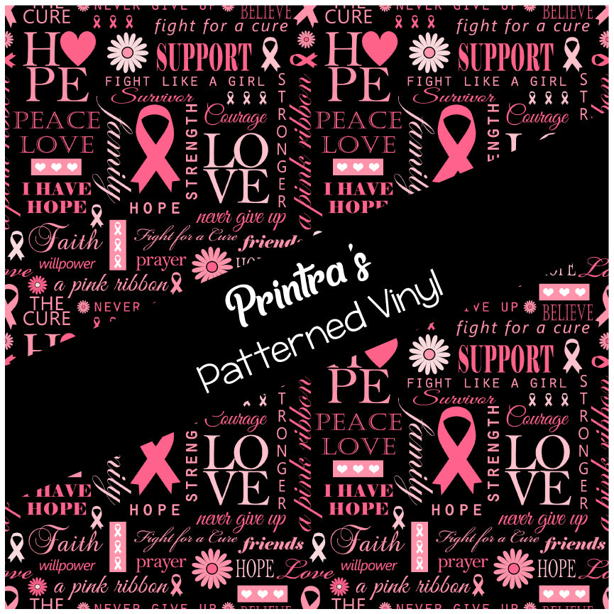 Pink Ribbon #03 Patterned Vinyl