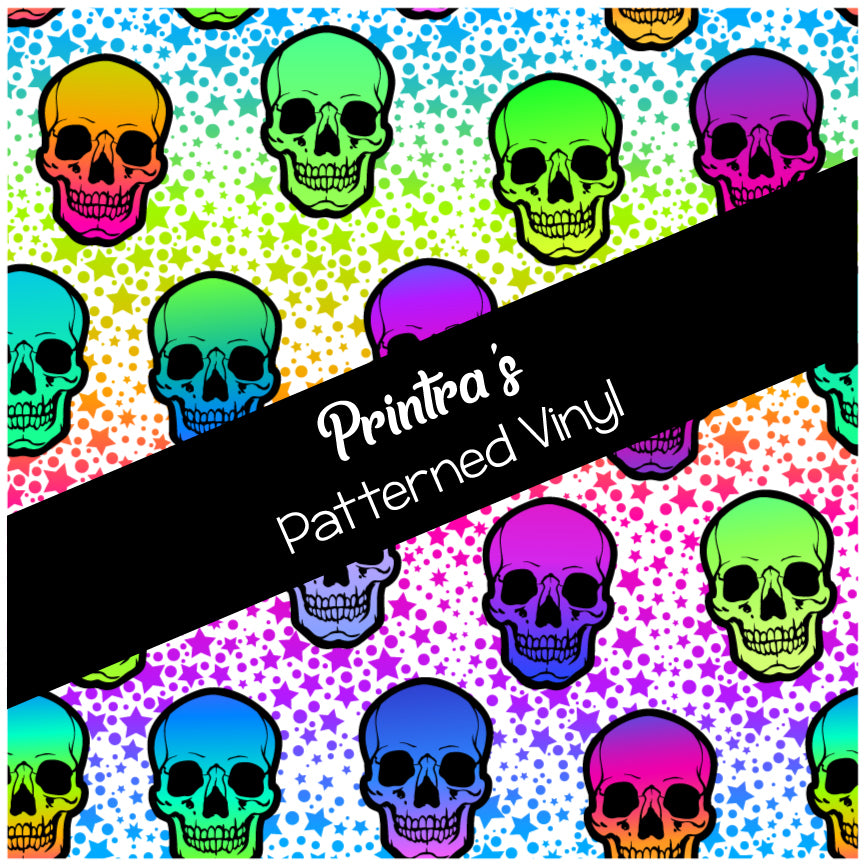 Neon Skulls #03 Patterned Vinyl