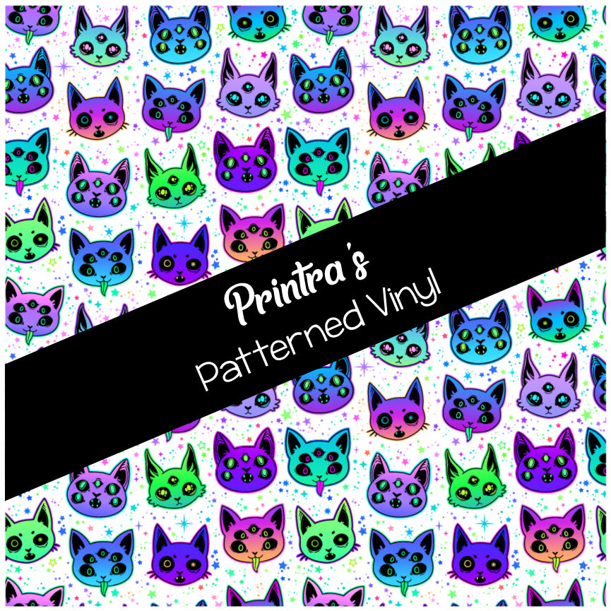 Creepy Cats #04 Patterned Vinyl