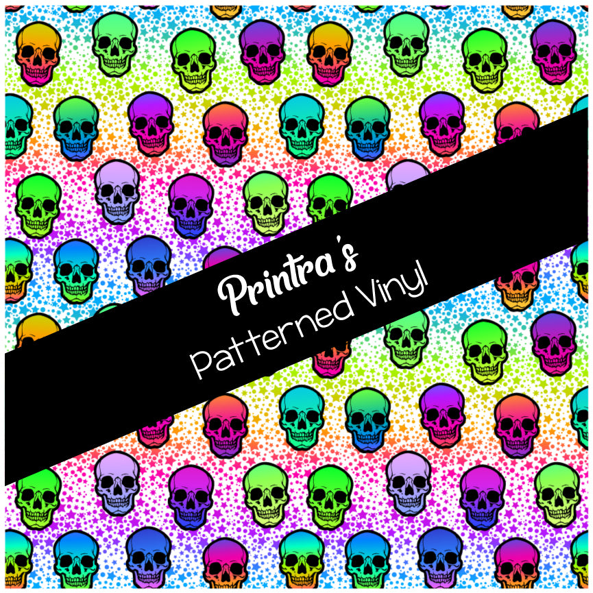 Neon Skulls #04 Patterned Vinyl