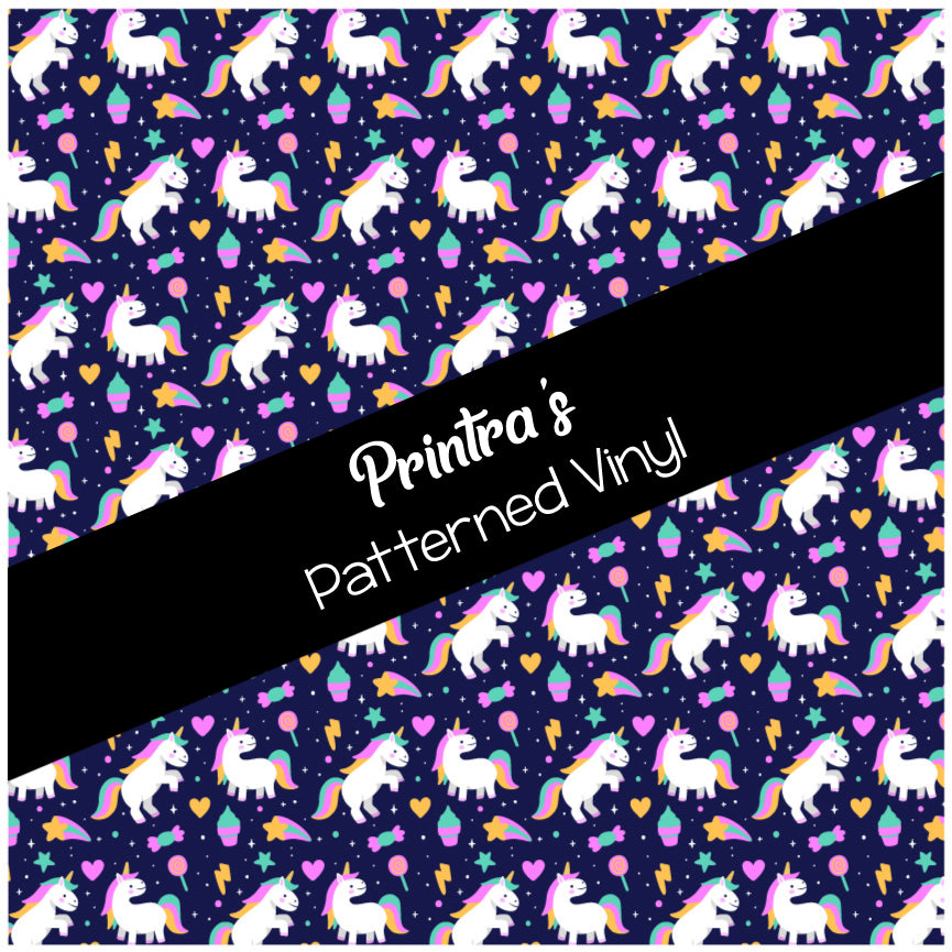 Unicorn Charm #05 Patterned Vinyl