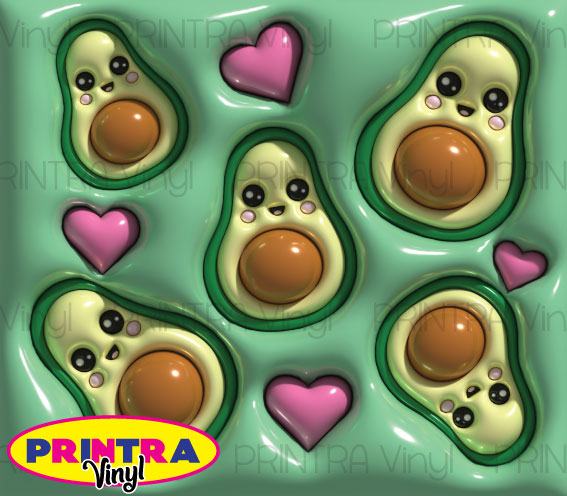 3D Inflated Avocado Love Wrap (TW226)