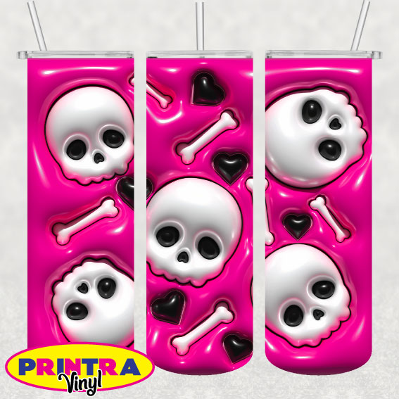 3D Inflated Skulls 01 Wrap (TW221)