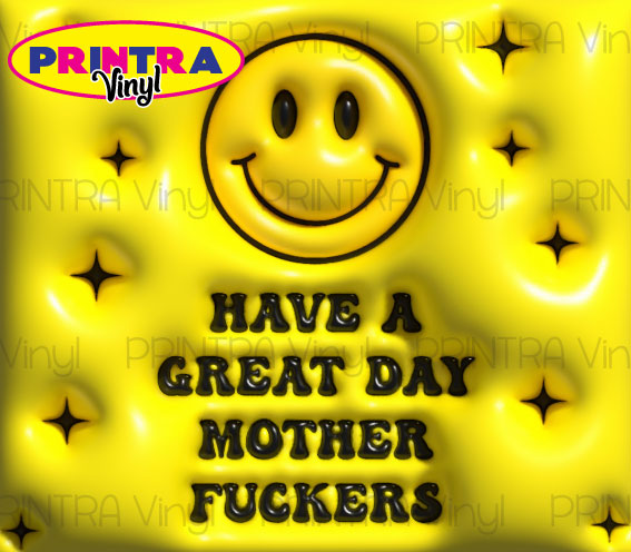 3D Inflated Smiley MOFO Tumbler Wrap (TW229)