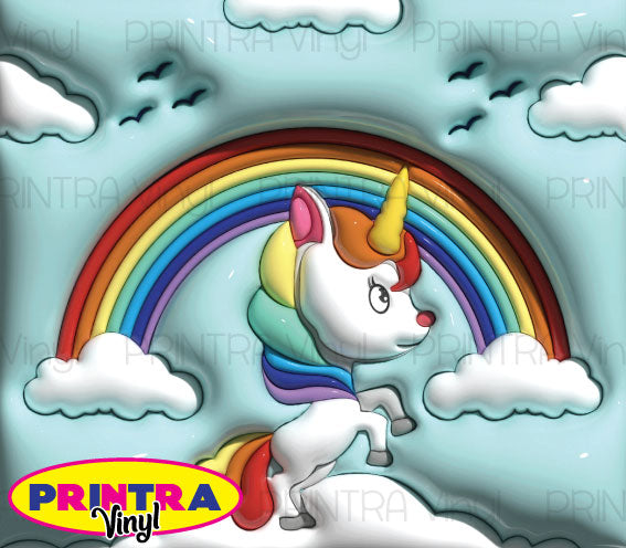 3D Puff Unicorn Wrap (TW219)