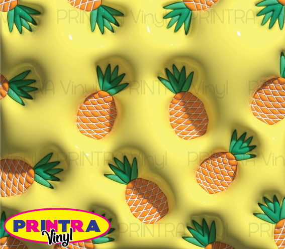 3D Puff Pineapples Wrap (TW213)