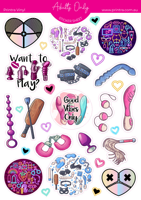 Adults Only Sticker Sheet