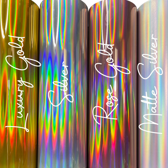Holographic Glossy Adhesive Vinyl - SILVER