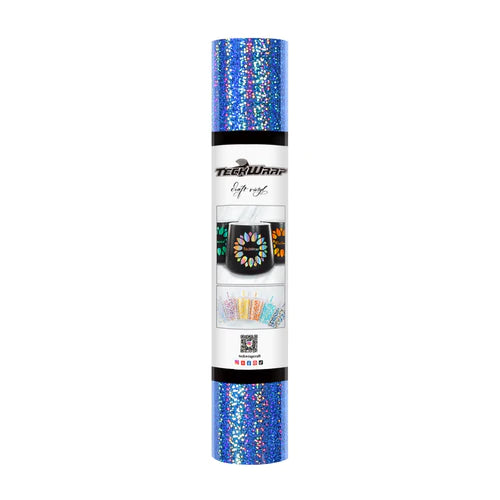 Holographic Sparkle Adhesive Vinyl - BRIGHT BLUE