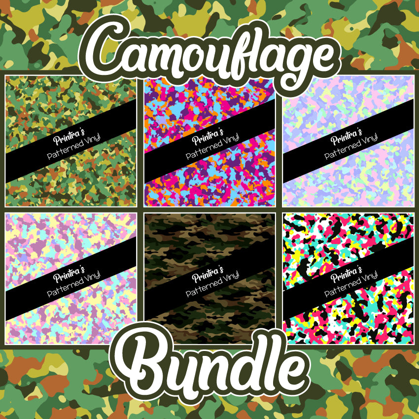 Camouflage Patterned Vinyl Bundle