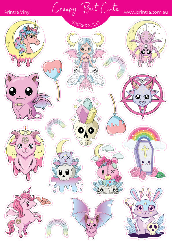 Creepy But Cute Sticker Sheet