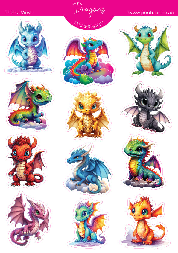 Dragons Sticker Sheet