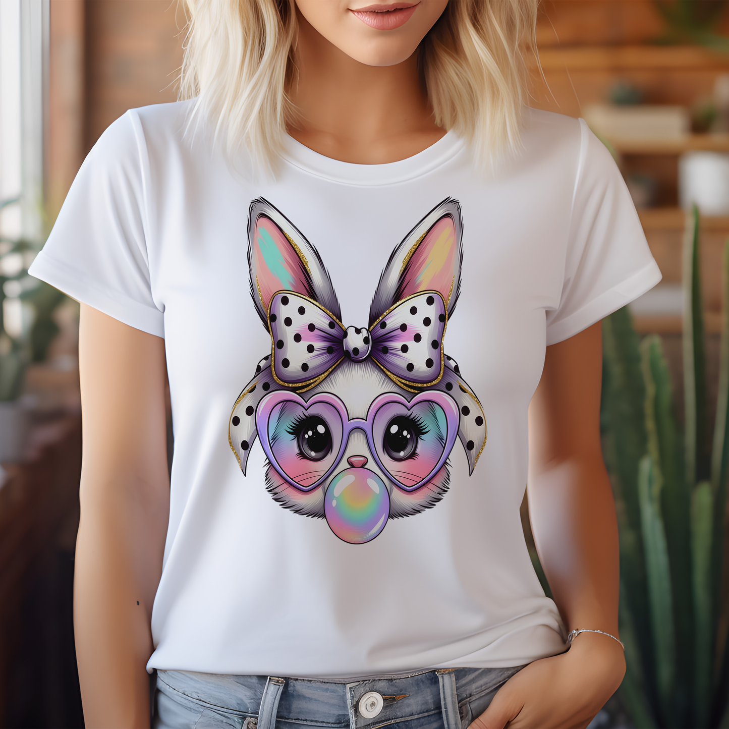 Press-Ready Easter Heat Transfer - Bunny Pop