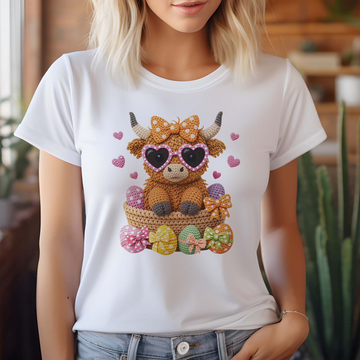 Press-Ready Easter Heat Transfer - Easter Moo