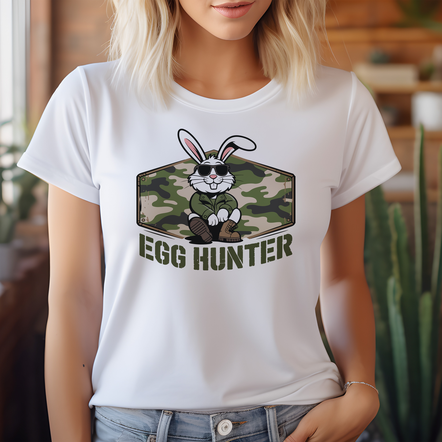 Press-Ready Easter Heat Transfer - Egg Hunter