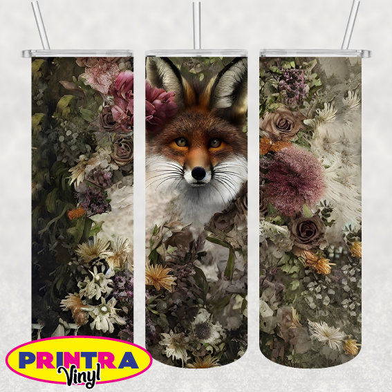 Floral Fox 03 Tumbler Wrap (TW147)