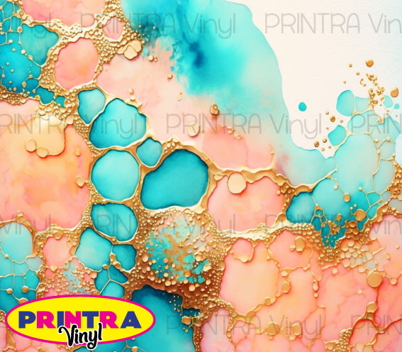 Gold Acrylic Pour 02 Tumbler Wrap (TW194)