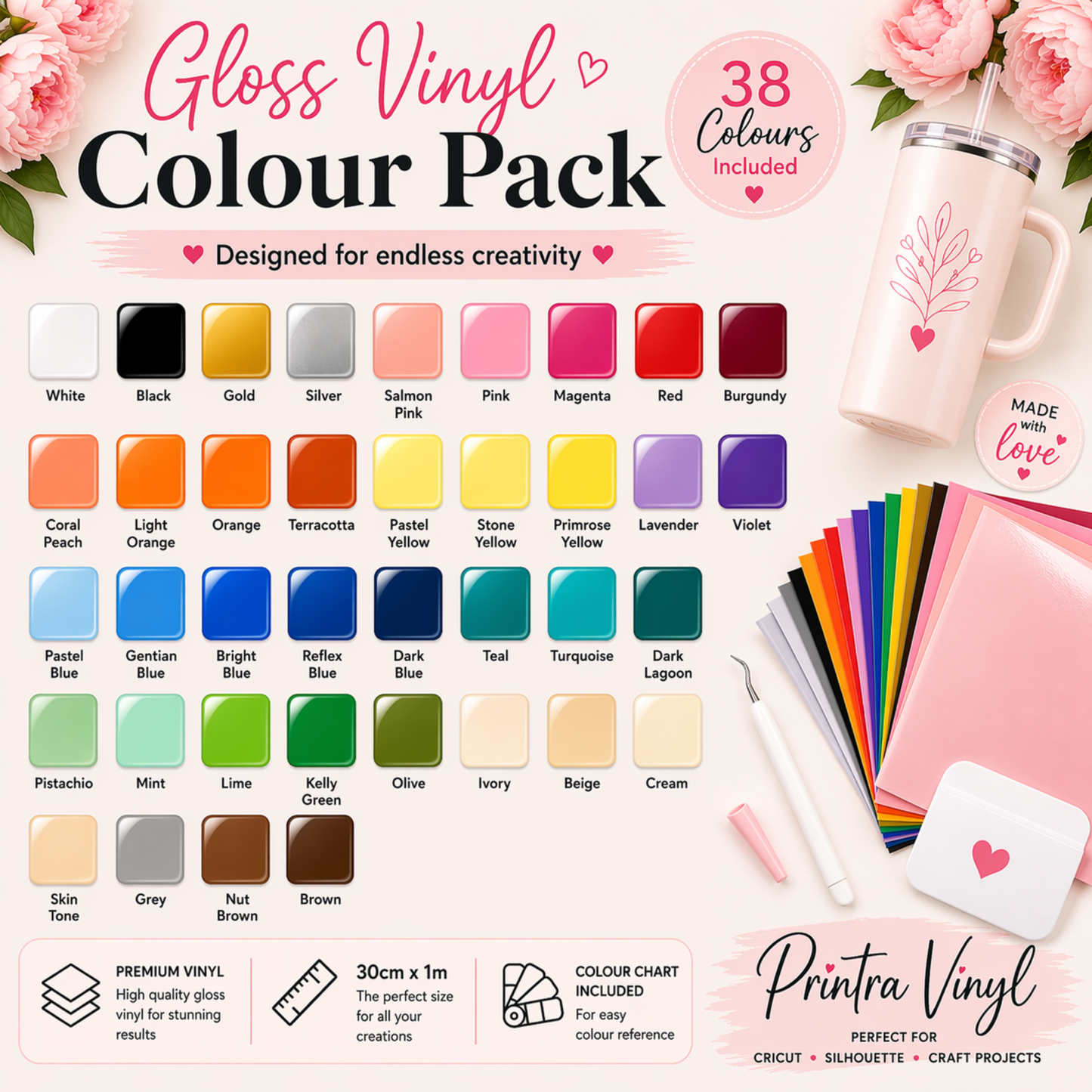 Gloss Vinyl Colour Pack | Rolls