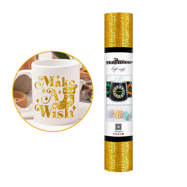 Holographic Sparkle Adhesive Vinyl - GOLD