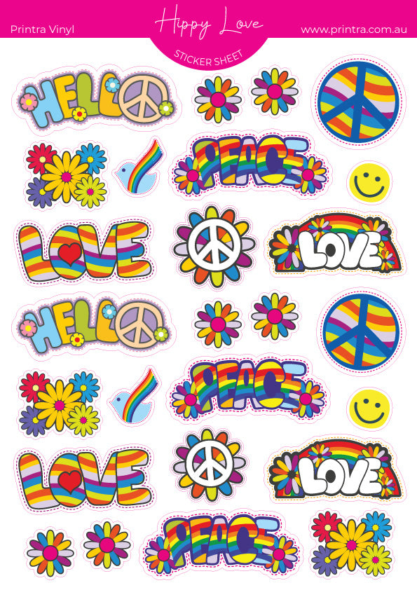 Hippy Love Sticker Sheet