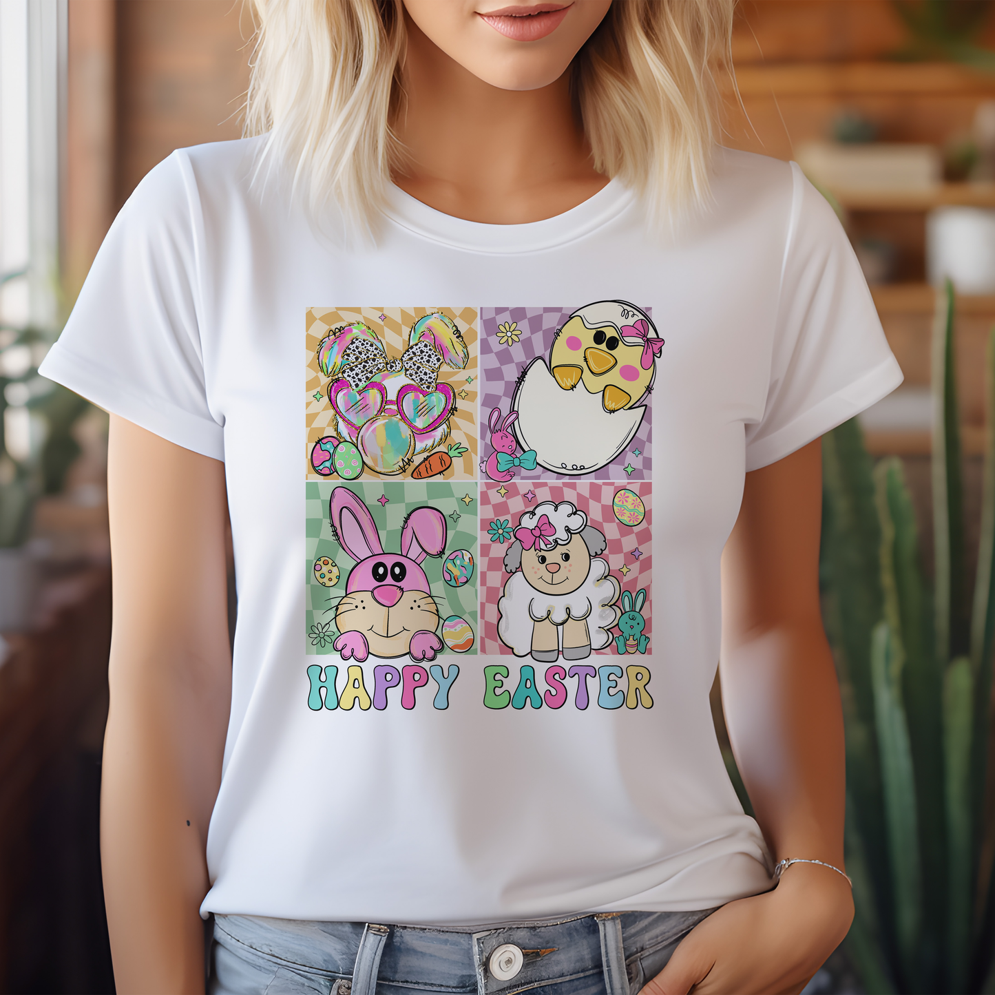 Press-Ready Easter Heat Transfer - Hoppy Friends