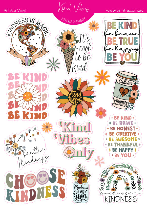 Kind Vibes Sticker Sheet
