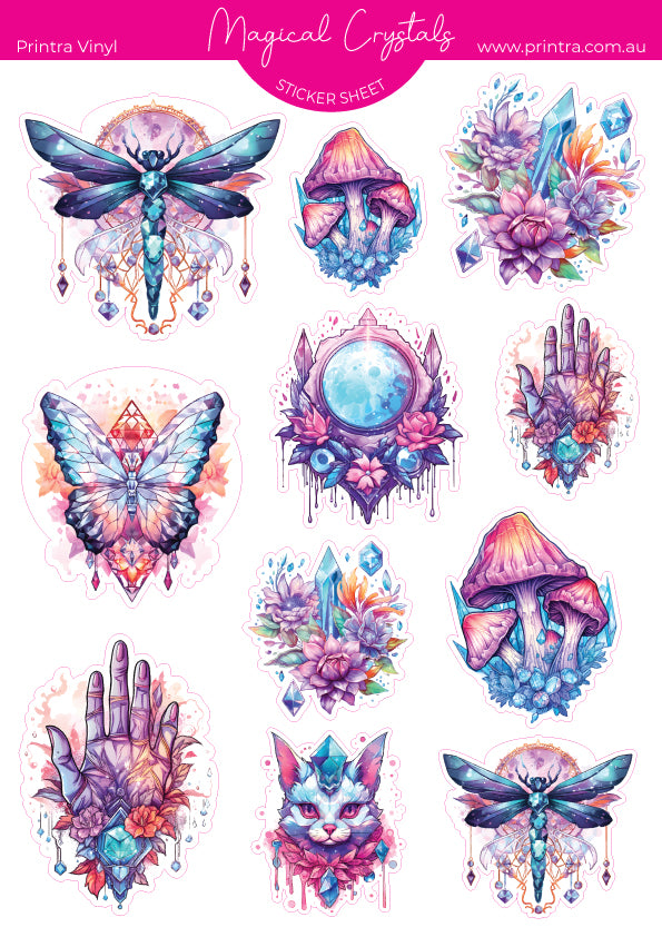 Magical Crystals Sticker Sheet