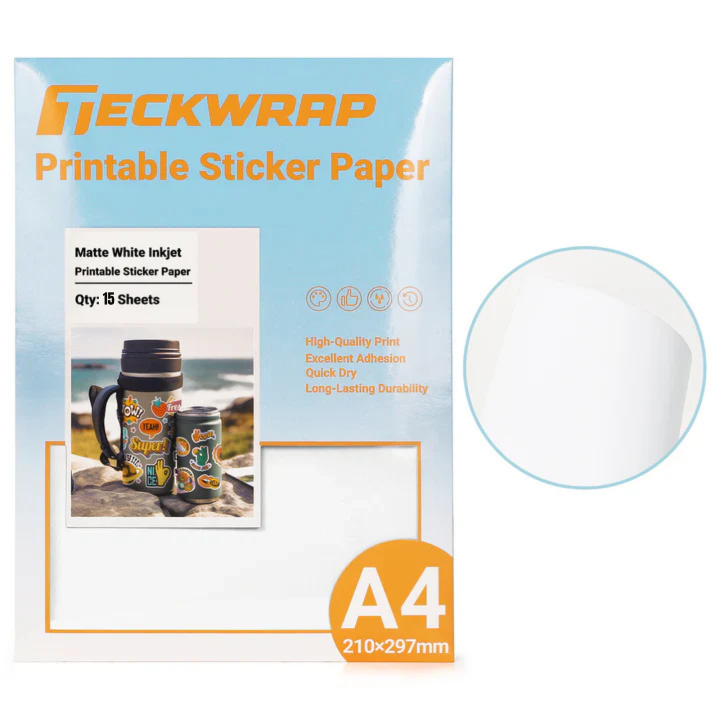 TeckWrap Printable Sticker Paper - MATTE WHITE