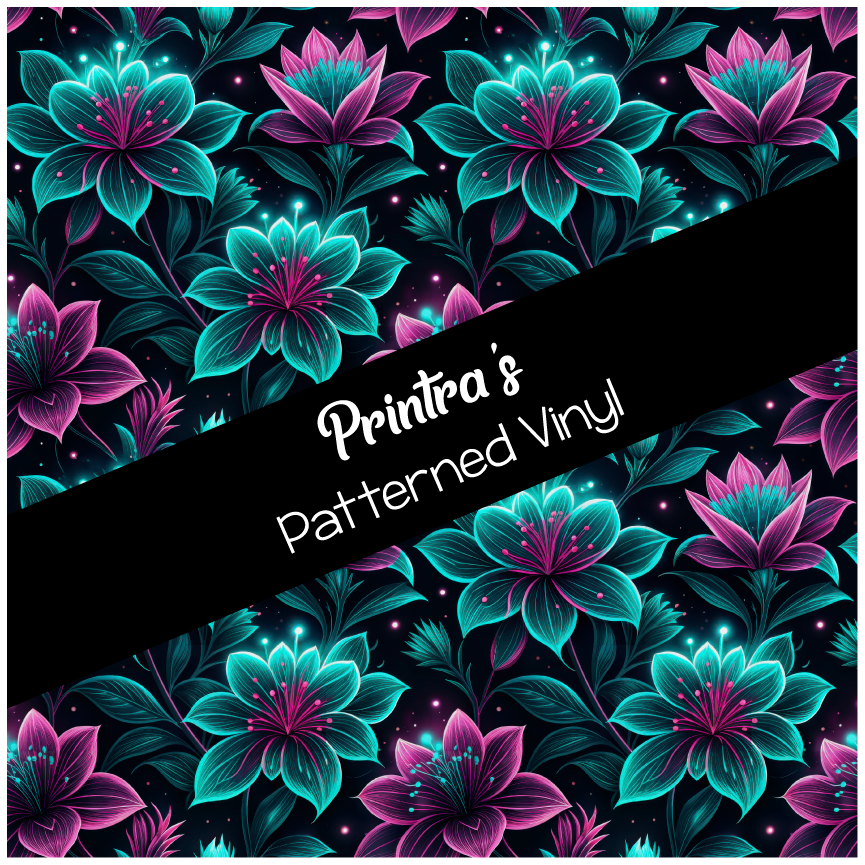 Midnight Bloom Patterned Vinyl