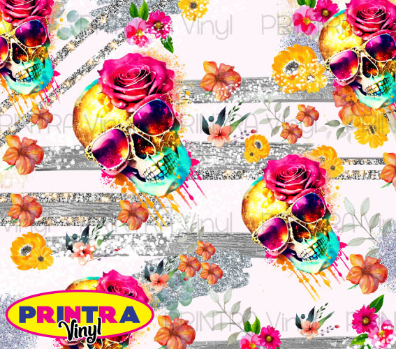 Glitter Skulls Wrap (TW257)