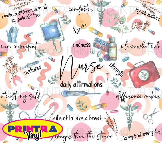 Nurse Affirmations Tumbler Wrap (TW271)