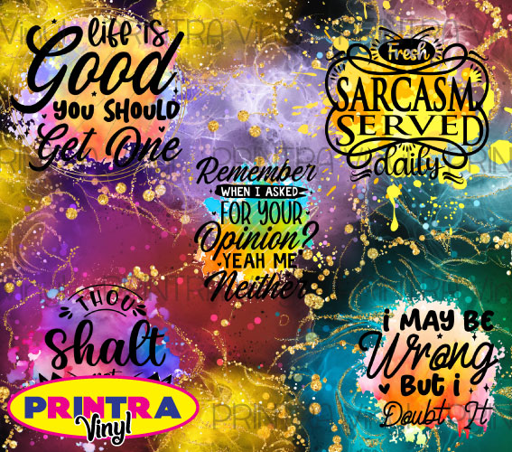 Colourful Quotes 01 Tumbler Wrap (TW260)