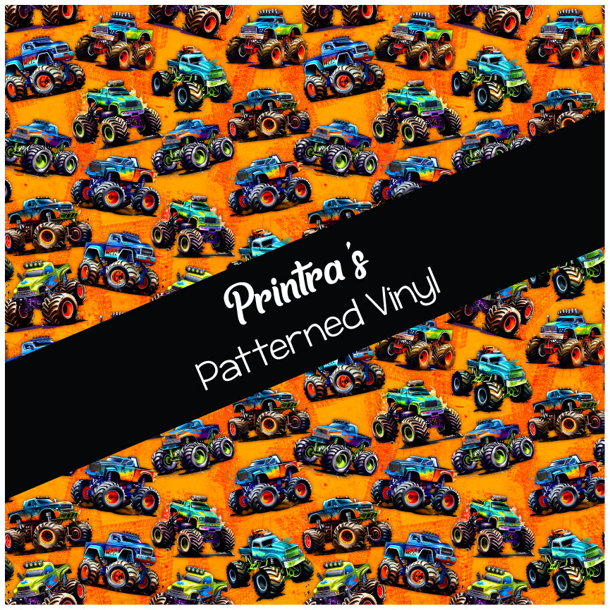 Monster Trucks Patterned Vinyl