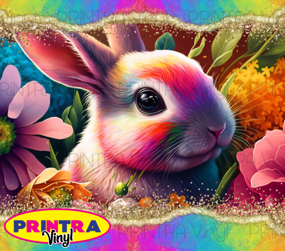Neon Paint Bunny Tumbler Wrap (TW185)
