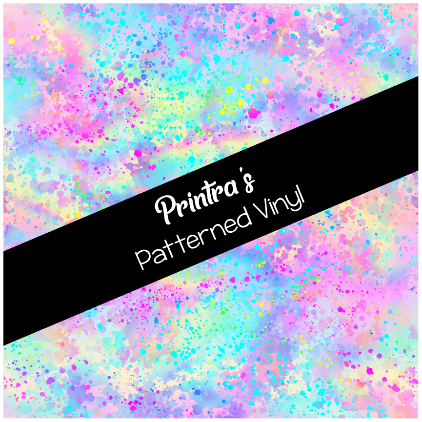 Pastel Splatter Patterned Vinyl