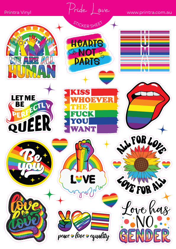 Pride Love Sticker Sheet