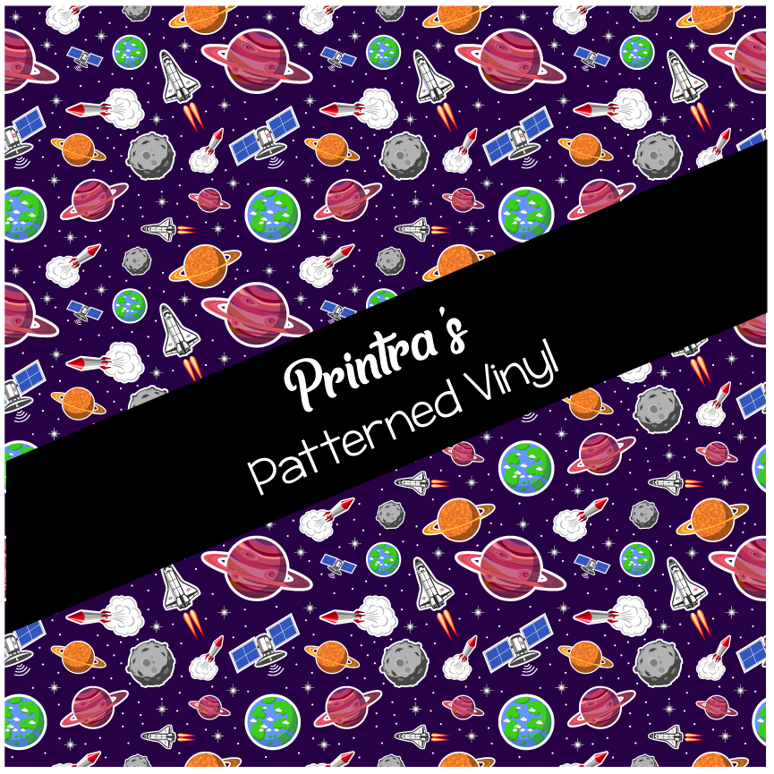 Purple Cosmos Patterned Vinyl